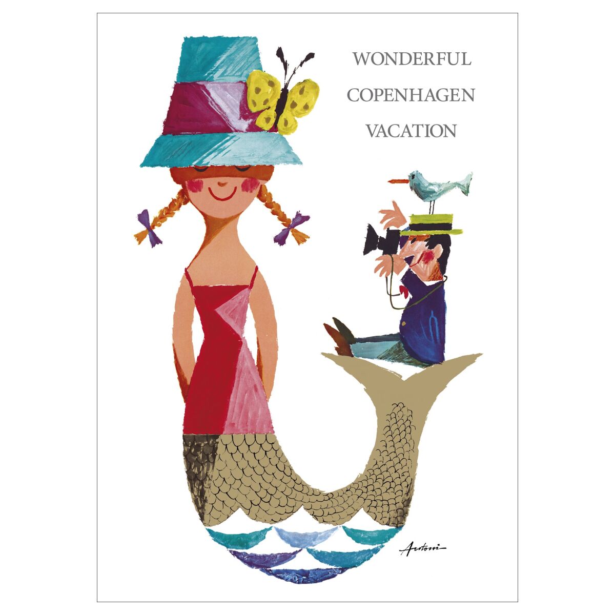 POSTER & FRAME ポスター＆フレーム｜Ib Antoni｜アートポスター The Little Mermaid & The Tourist