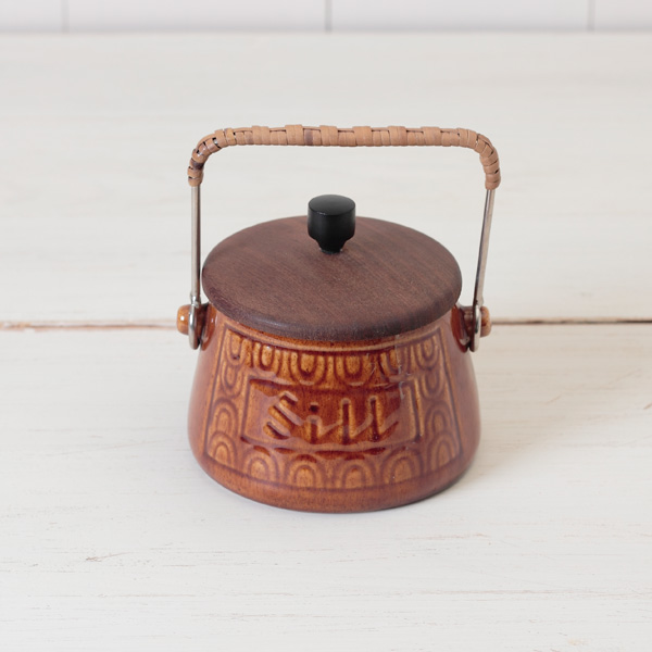 【ヴィンテージ】DECO/陶器のハンドル付きポット