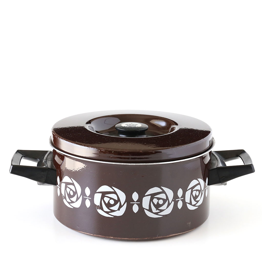 【ヴィンテージ】SKULTUNA/レトロなブラウンの両手鍋