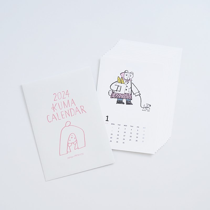 yamyam PRODUCTS｜2024 KUMA カレンダー [A5]
