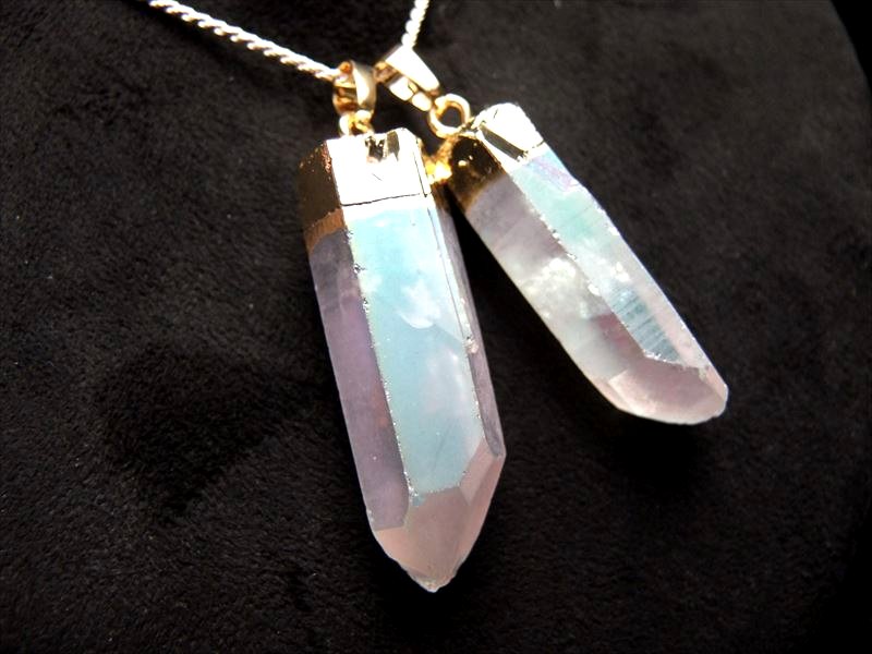 透明感抜群 ナチュラルポイント ペンダントトップ(コスモオーラタイプ) 縦45-60mm 天然水晶 極上天然石 一点もの パワーストーン