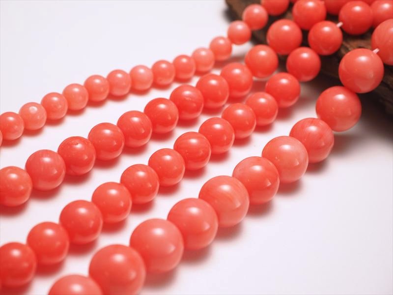 5.5mm-6mm珠 ピンクコーラル 珊瑚 一連 約38-40cm rn-p パワーストーン 天然石