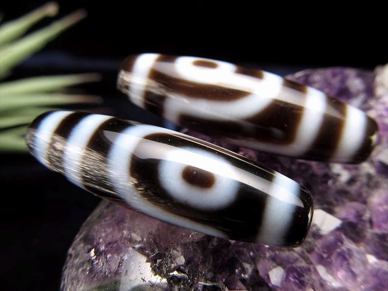 A至純天珠 二眼天珠 にがんてんじゅ サイズ:約37mm-38mm 1個売り 極上 天然石 ビーズ パワーストーン te-p パワーストーン 天然石