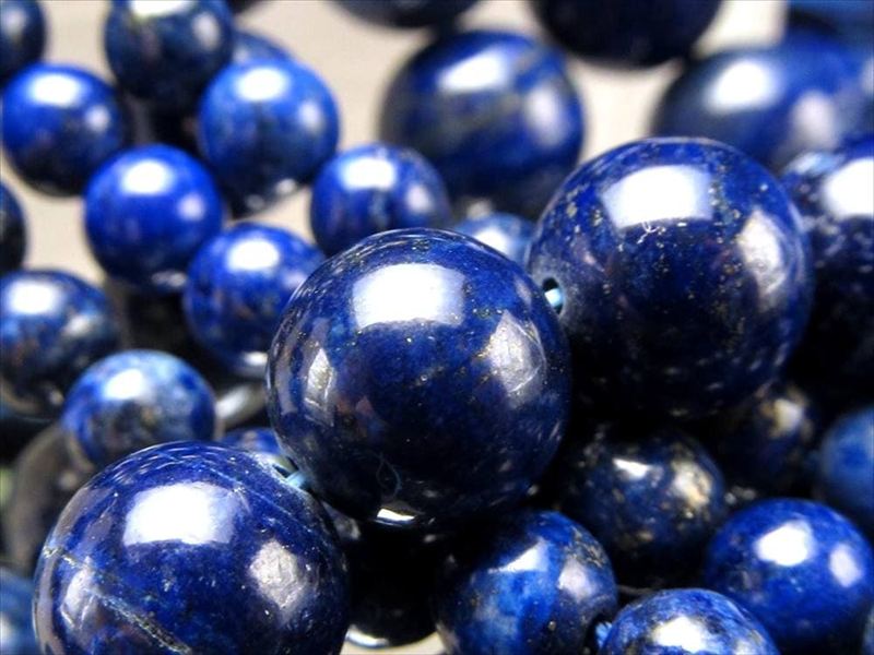激安宣言 AA+ 約8mm珠 ラピスラズリ 一連 約37-39cm アフガニスタン産 geki rn-s パワーストーン 天然石