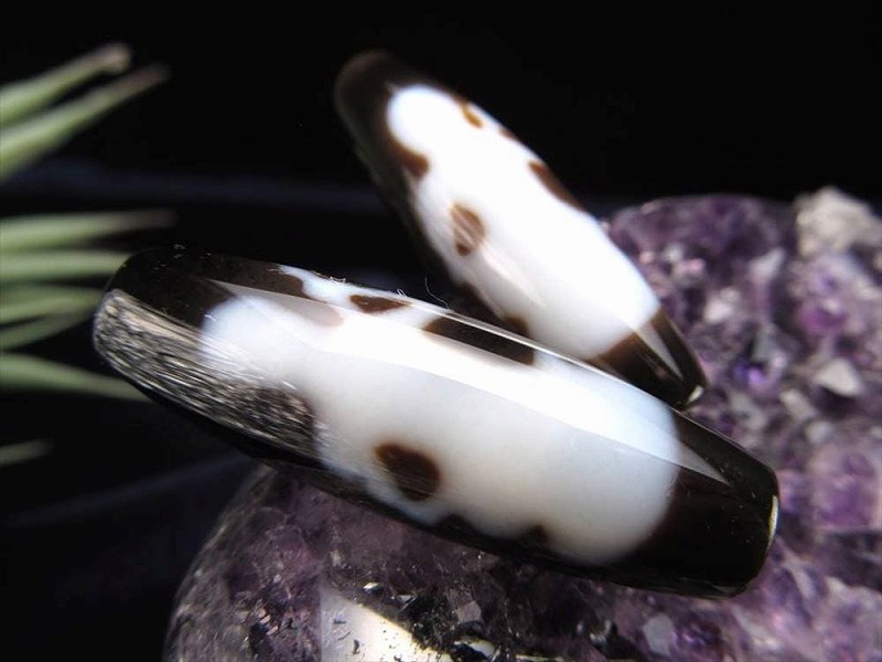 A至純天珠 琵琶観音天珠 びわかんのんてんじゅ サイズ:約37ミリ 1個売り 極上 天然石 ビーズ パワーストーン パワーストーン 天然石