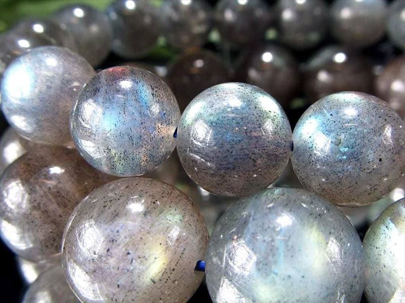 AA+ レインボーラブラドライト 曹灰長石 ブレスレット 約9mm-9.5mm×21珠前後 ラブラドレッセンスが放つ BIGシラー 希望を掴み取る石 マダガスカル産