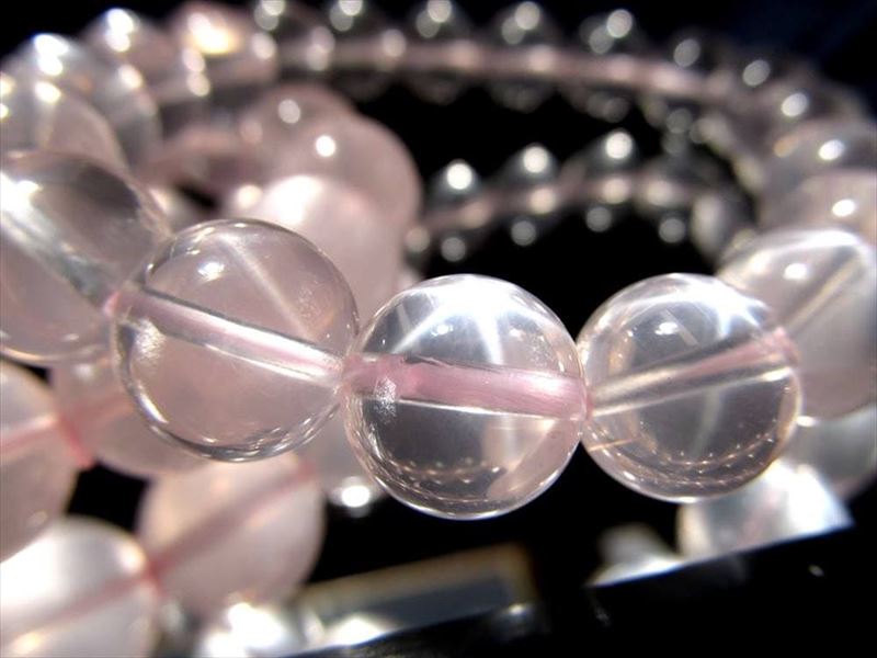 お値打ちグレード 大珠 スターローズクォーツ 紅石英 ブレスレット 13mm-13.5mm×16珠前後 超人気 優しいシルキーピンクカラー