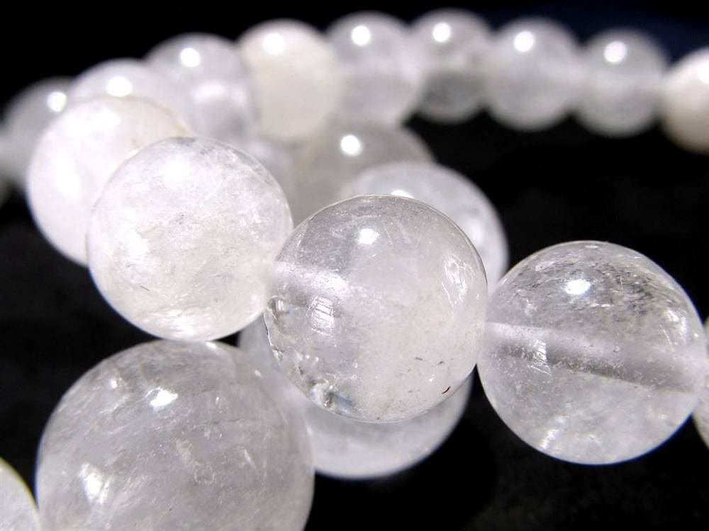 流通量極少 カンジロバヒマール水晶 ブレスレット 8.5mm-9mm×21珠前後 幻の秘境カンジロバヒマール産 ふんわり白霧結晶タイプ ギャランティーカード付属