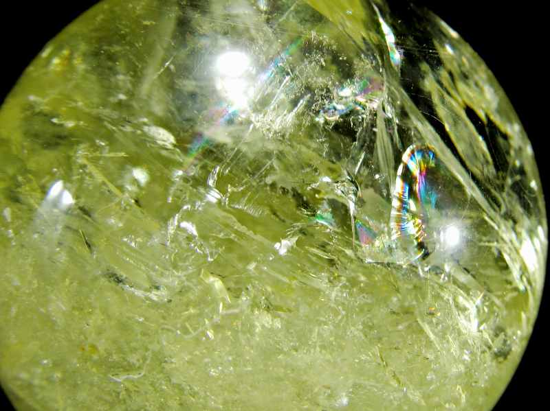 透明 4A 虹 シトリン 丸玉 台座付き 直径約53mm 重さ225g 透明感抜群 金運 財運 幸運 お守りにも 一点もの ブラジル産 パワーストーン 天然石