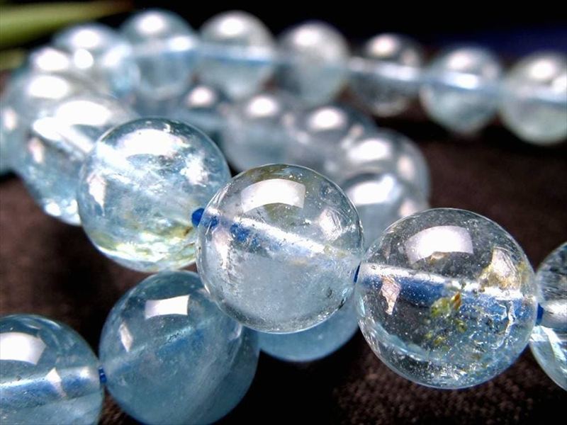 AA+ ブルートパーズ ブレスレット 7.5mm-8mm×25珠前後 キラキラクリアブルー 透明感あり 明るい希望をもたらす石 11月の誕生石 ブラジル産 パワーストーン