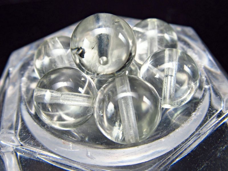 一粒売り 3A 極上透明 超透明プラシオライト グリーンアメジスト ビーズ石 約8.5mm-9.mm前後 バラ売り ブラジル産