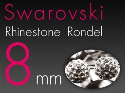 8ミリ スワロフスキー入荷 ラインストーンロンデル 最高級きらきらスターダスト型 10個入り 8ミリ 各種 pa-p