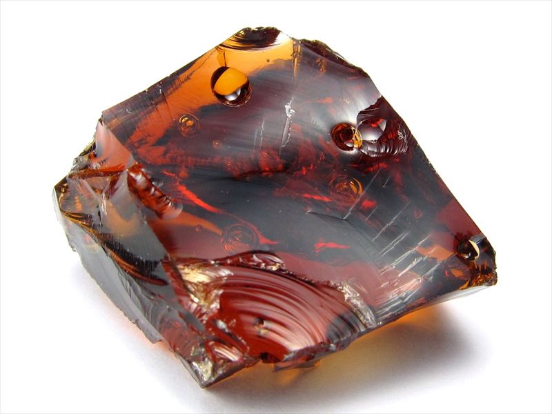 気泡入り アンダラクリスタル ルートビア・ブラウン ラフ原石 ピラミッドケース付き 最大23mm 重さ9.7g 地球が作り出した神秘のクリスタル シーフォーム 一点もの アメリカ・ネリーランド産