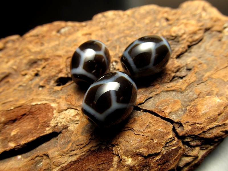 小天珠 A至純天珠 亀甲長寿天珠 きっこうちょうじゅてんじゅ サイズ:12ミリ前後 1個売り 極上 天然石 te- パワーストーン 天然石