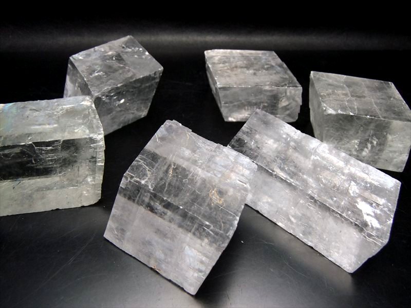 セット売り クリアタイプ オプティカルカルサイト結晶ブロック 約100gセット 約3-5個入り 極上超透明 虹入りも 繁栄 成功 希望を表す石 メキシコ産