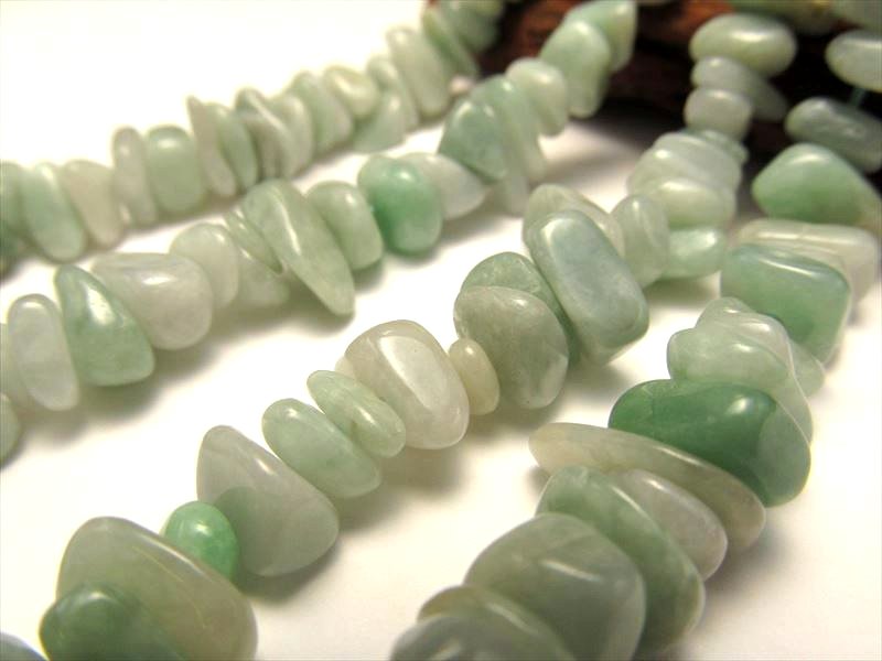 ミャンマージェイド さざれ 連 約5mm-14mm 一連 約38-40cm 心を安定させる石 ミャンマー産 rn-p パワーストーン 天然石