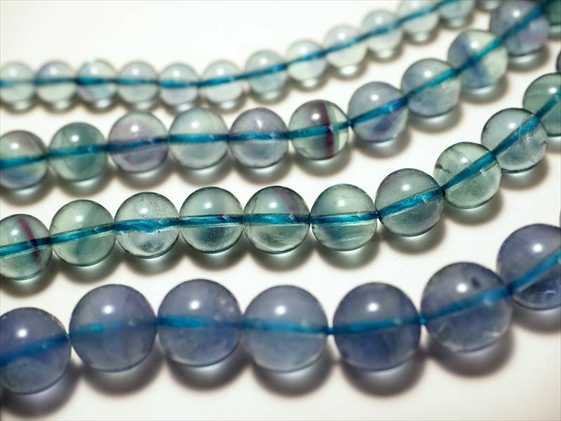 AAA 10mm珠 ブルーグリーンフローライト 一連 約38-40cm ブラジル産 rn-p パワーストーン 天然石