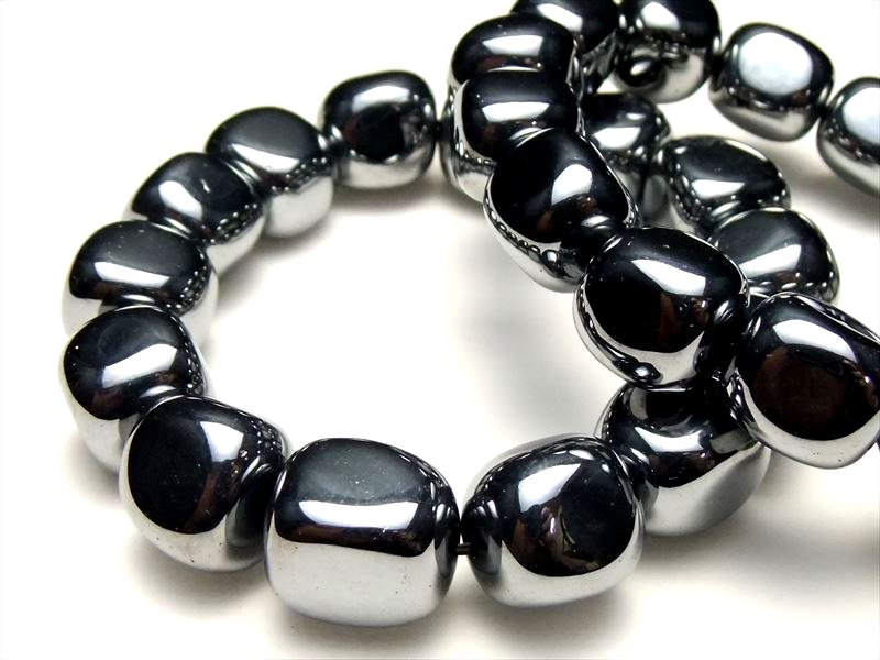 テラヘルツ鉱石 不定形ビーズ ブレスレット LLサイズ 13-16mm×14珠前後 話題の 高純度 テラヘルツ 鉱石 2026年 検査機関にて検査済み 本物保証 返品保証