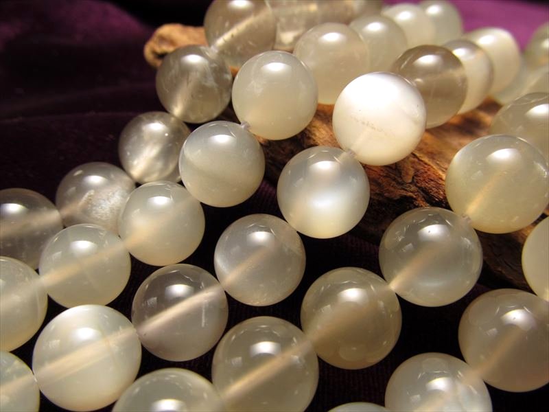 激安宣言 AAA 約8mm珠 シルバームーンストーン 一連 約37-39cm インド産 geki rn-s パワーストーン 天然石
