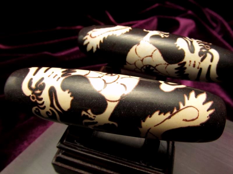 限定入荷 激レア 巨大 アゲート 瑪瑙 天珠 Lサイズ 大吉開運 大きな夢の実現 五本爪龍神天珠 全長69-72mm 1個売り パワーストーン 天然石