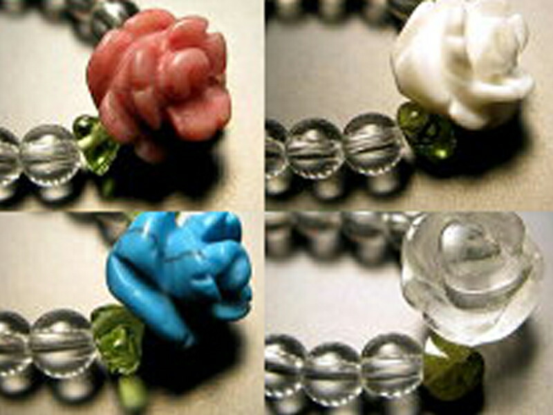 天然石薔薇 ローズ リング Mサイズ ri-p