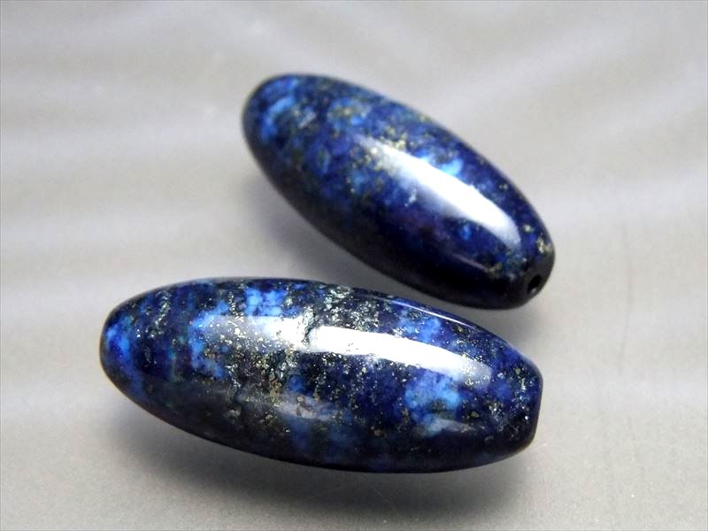 1個売り 天珠型 ラピスラズリ 青金石 長さ約22mm 幅約10mm 12月の誕生石 アフガニスタン産 te-s パワーストーン 天然石