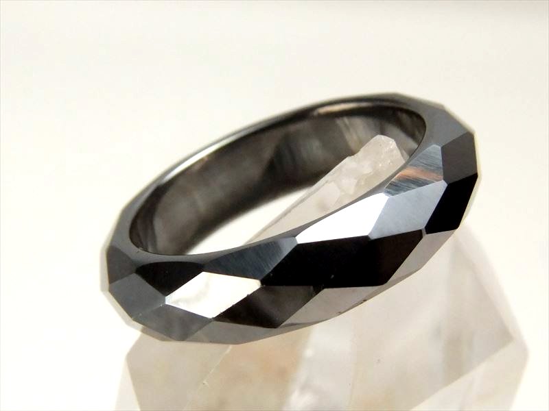 テラヘルツ鉱石 ミラーカット 指輪 27号 大きいサイズ カット装飾タイプ リング 2026年 検査機関にて検査済み 本物保証 返品保証 パワーストーン 天然石