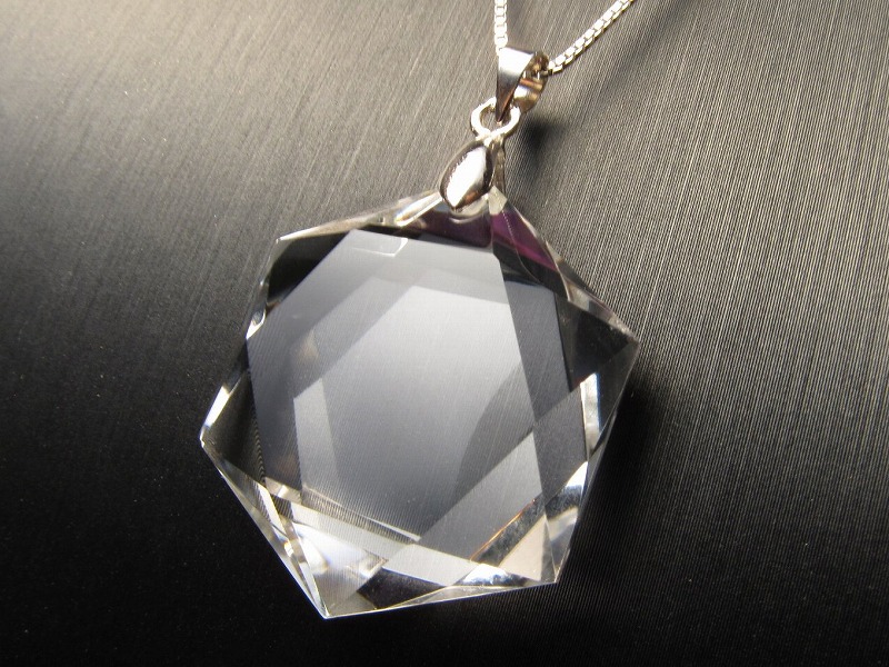 天然水晶 六芒星 ペンダントトップ 縦約27mm-31mm 1個売り 六芒星型 ブラジル産