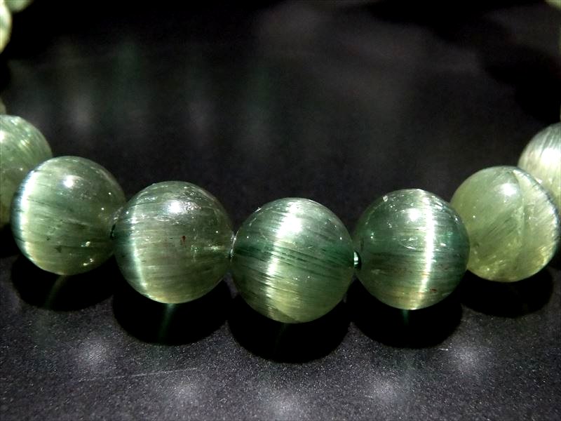 激レア 超透明4A キャッツアイ グリーンアパタイトブレスレット 8mm-8.5mm×22珠 不安の解消に 燐灰石 ブラジル産 bl-