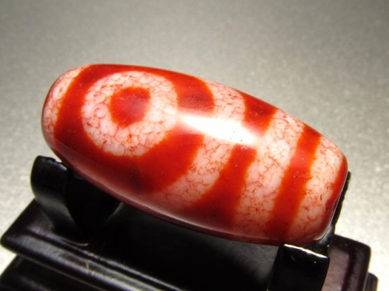 二眼老鉱龍紋天珠 小サイズ 約30mm 1個売り チベット発祥の厄除け・開運お守り パワーストーン 天然石