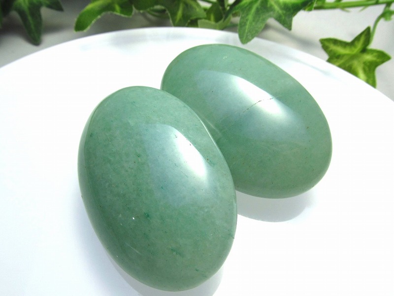 アベンチュリン ホットストーン 重さ 約70-80グラム 大きさ約6cm×4cm マッサージ用天然石 タンブル パワーストーン 天然石