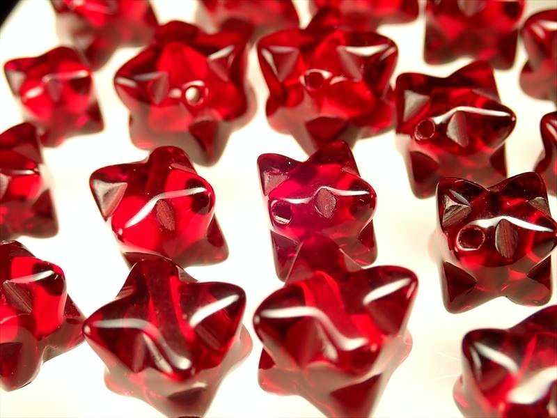 1珠売り 4A ルビーレッドアンバー マカバスタービーズ石 約7mm-8mm 極上透明 天然琥珀 バルト海産