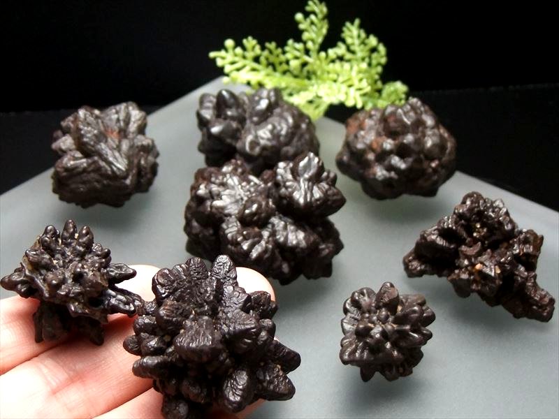 激レア 詰め合わせ 天然ゲーサイト 褐鉄鉱 結晶原石 詰め合わせ サイズ約2.5-7cm 合計約300g エジプトの星 常軌を逸した変化 光沢輝くゲーサイトの塊