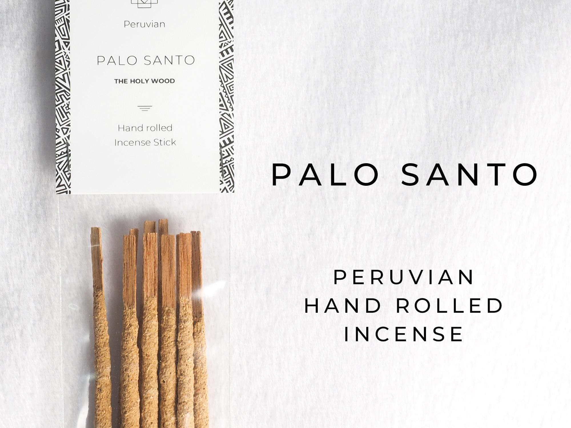 パロサント ハンドロールドインセンス 細めタイプ 1本約20cm 1袋10本入り 天然パロサント粉末から職人の手作りで仕上げるスティック香