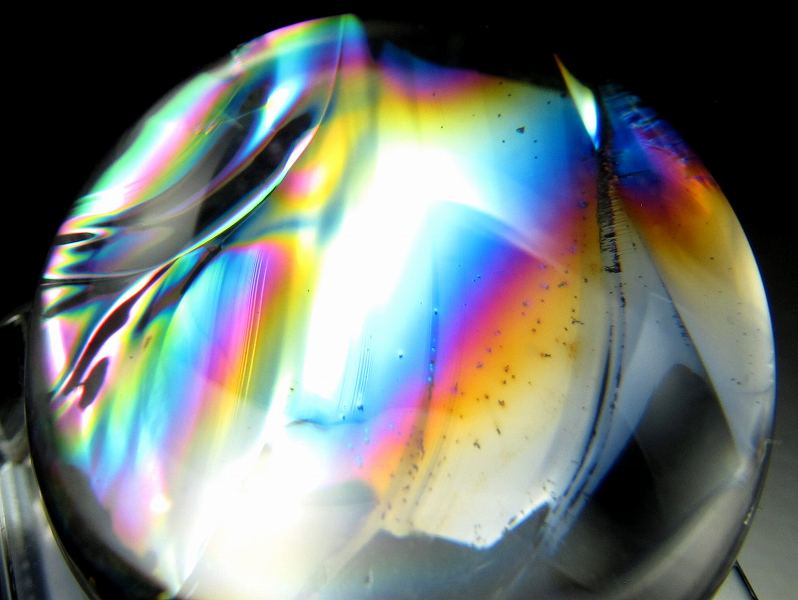 最高級 5A レインボー水晶 タンブル 携帯用ポーチ付き 幅24mm 重さ14.4g ぷっくりタンブル 虹入り水晶 天然虹入り 一点もの パワーストーン 天然石