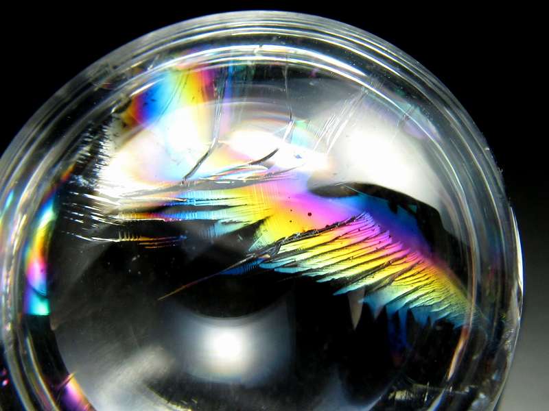 最高級 5A レインボー水晶 タンブル 携帯用ポーチ付き 幅24mm 重さ15.1g ぷっくりタンブル 虹入り水晶 天然虹入り 一点もの パワーストーン 天然石