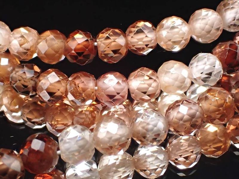 宝石質 ジルコンブレスレット 3.5mm-4mm 12月の誕生石 カラーグラデーション SILVER925 オーストラリア産