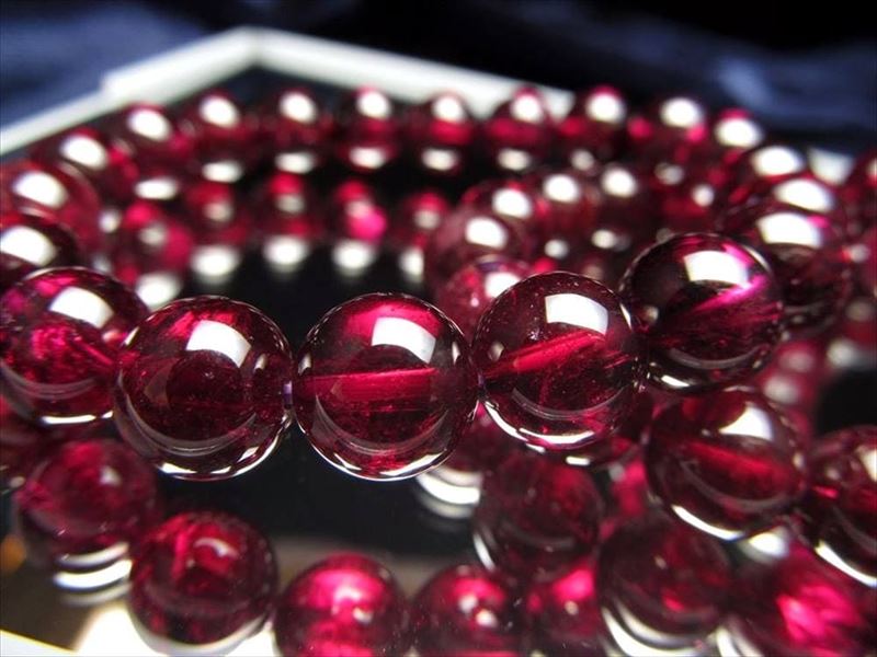 AA+ ロードライトガーネット ブレスレット 7.5mm-8mm×24珠前後 1月の誕生石 真実の愛の石 インド産 bl-p