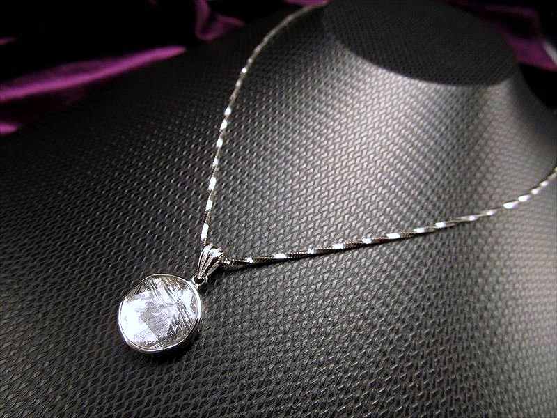激安宣言 ギベオン六芒星カットペンダントトップ シルバー 幅約13.8mm 1個売り SILVER925 メテオライト 隕石 ナミビア・ハルダブ州産 geki-met2F37