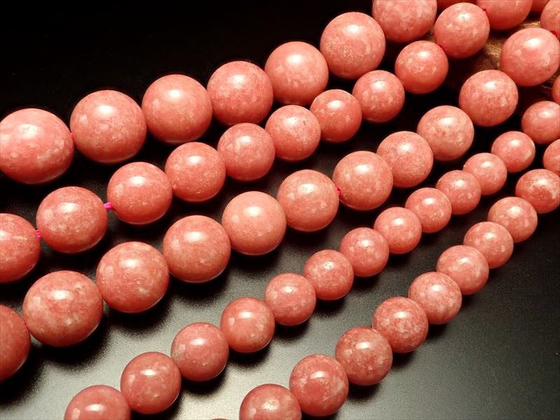 10mm珠 チューライト 連 一連 約38-40cm コミュニケーション能力を高める石 ピンクゾイサイト 桃簾石 ノルウェー産 パワーストーン 天然石
