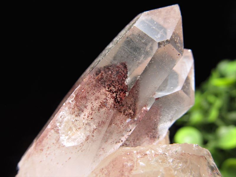 ハイクオリティ品質 レッドファントムクォーツ 赤幻影水晶 クラスター 最大幅約47mm 重さ約29g 水晶の年輪 ファントム ハッキリ見える レッドファントム