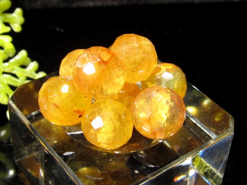 1粒売り ガネーシャが宿る石 プクラジストーン イエローサファイア ミラーボールカット 7mm-7.5mm 富と幸福・愛情をもたらす石 世界4大宝石の1つ 木星の象徴