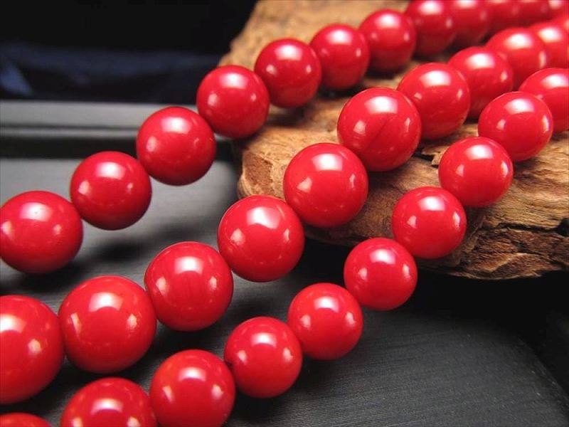 激安宣言 約4mm珠 レッドコーラル 珊瑚 一連 約38cm-40cm 天然石 連売り ビーズ パワーストーン ビーズ geki rn-s パワーストーン 天然石