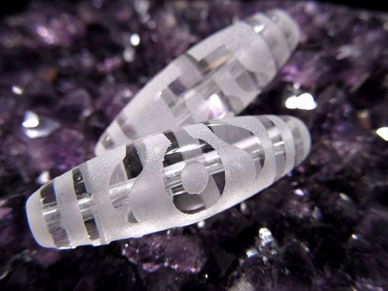 ミニサイズ水晶天珠 大人天珠 だいじんてんじゅ 最大長さ約28mm前後 1個売り 弱気克服・勇気旺盛・度量増大 クリスタル製 パワーストーン 天然石