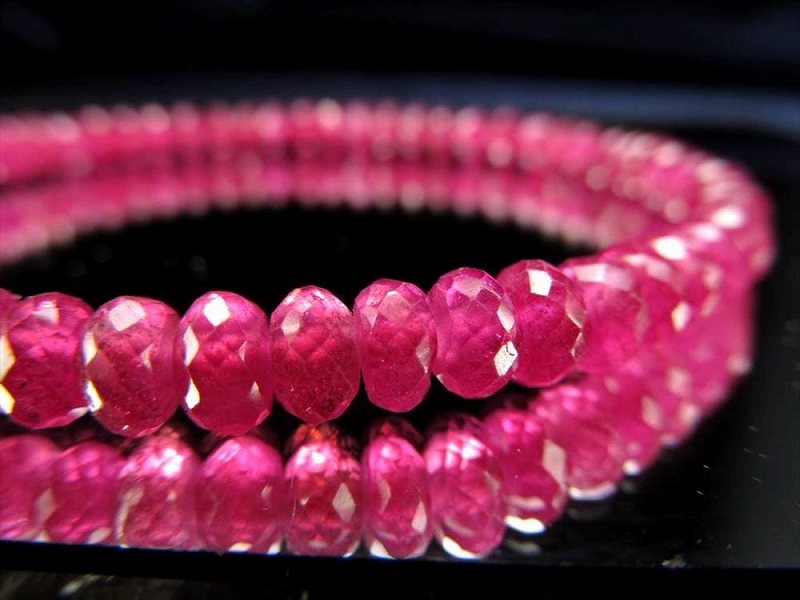 ルビー ボタンカット ブレスレット 幅5ミリから5.5ミリ 誕生石 コムローズ Comrose 大人気 極上天然石 ミャンマー産 P22