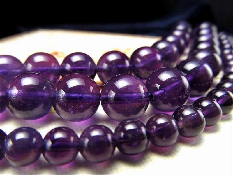 3A 8mm珠 透明アメジスト 一連 約38cm-40cm 天然石 ビーズ パワーストーン ブラジル産 rn-p パワーストーン 天然石