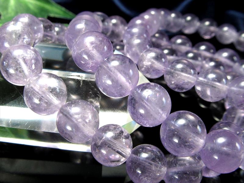2A ラベンダーフローライト 蛍石 ブレスレット 8mm-8.5mm×23珠前後 爽やかなラベンダーカラー 魔除け・厄除け アメリカ産