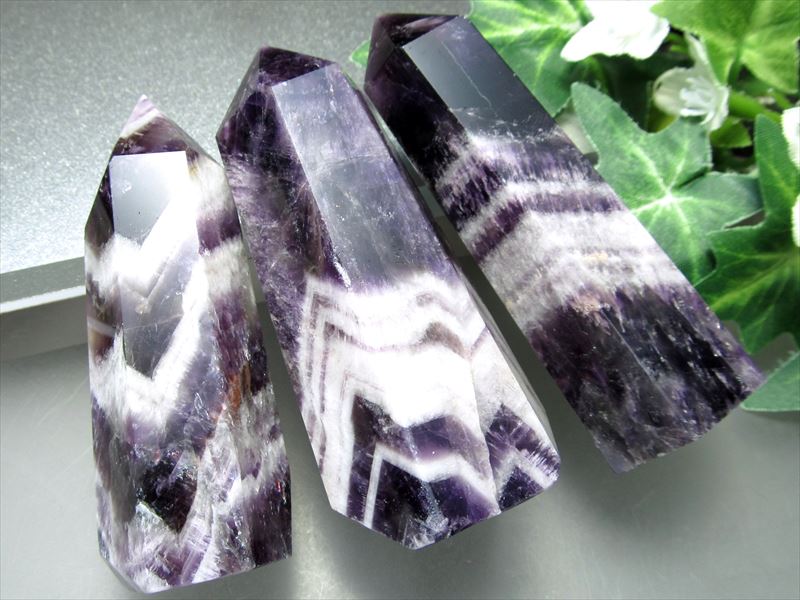 シェブロンアメジスト 六角柱 ポイント 重さ 20g-40g 神秘的なグラデーションや山型ファントム ケープアメジスト ブラジル産 パワーストーン 天然石