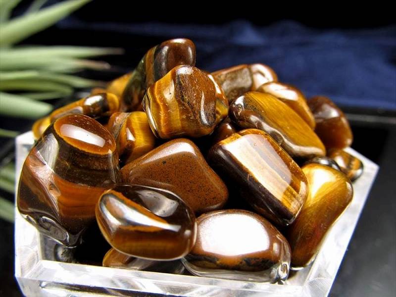 つやつや 大粒タイプ タイガーアイ 虎目石 さざれ 約200g 約9mm-20mm 金運・仕事運の石 南アフリカ産 sa-p パワーストーン 天然石