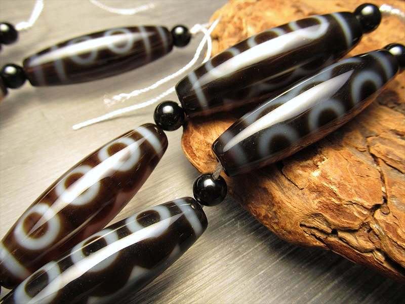 五眼天珠 ごがんてんじゅ 連 天珠サイズ約37mm 一連5個付き 財運・運気上昇をもたらす お買い得 天珠連販売